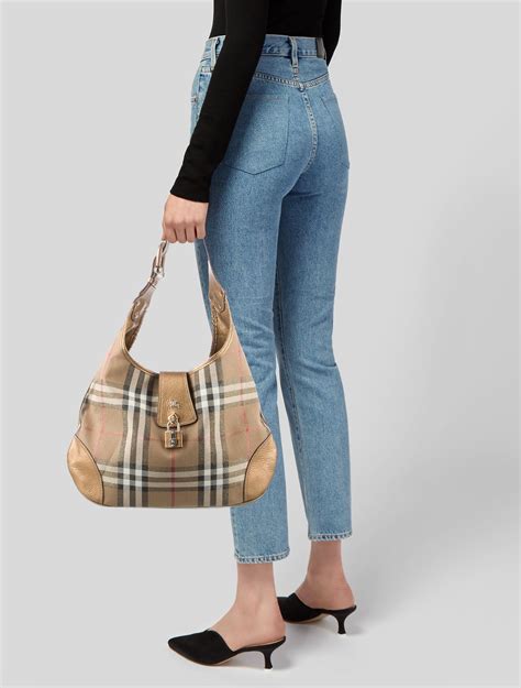 burberry check hobo|Burberry hobo bag.